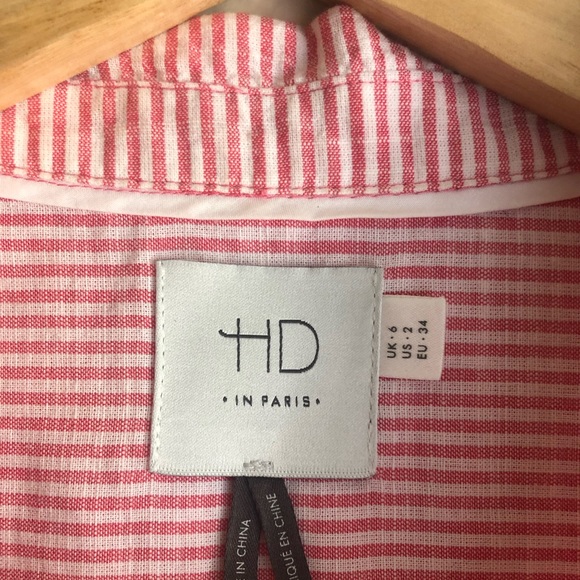 HD in Paris 2 Anthropologie Top 100% Cotton - Picture 3 of 5